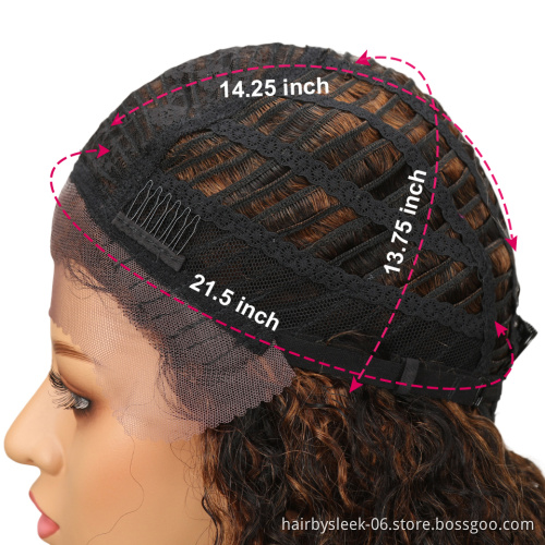 Rebecca Natural Black Wig Kinky Curly For Black Women Brazilian Remy Hair Bob Wigs Human Hair Lace Front wigs